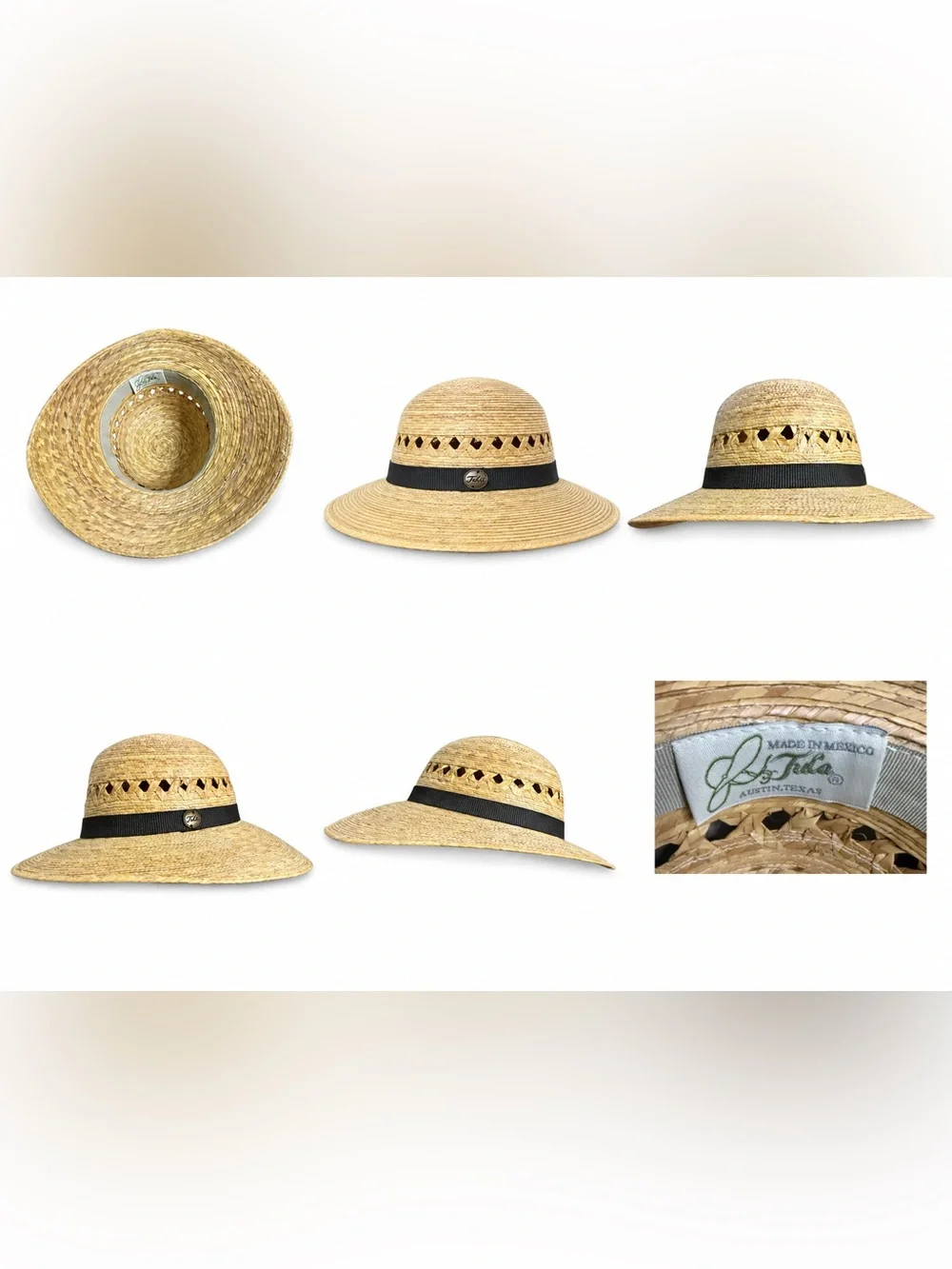 🤍 NWOT Tula Handwoven Palm Straw Sun Hat | Wide Brim | Boho Boutique Chic